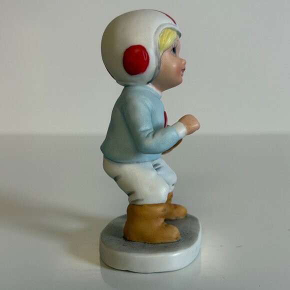 Enesco Football Player Figurine Painted Ceramic Collectible Sports Decor 4in VTG - Picture 4 of 7